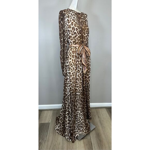 NWT Zimmermann Leopard Print Long-Sleeve Maxi-Dress SIZE 3 / US 10 $1050 - Picture 12 of 15